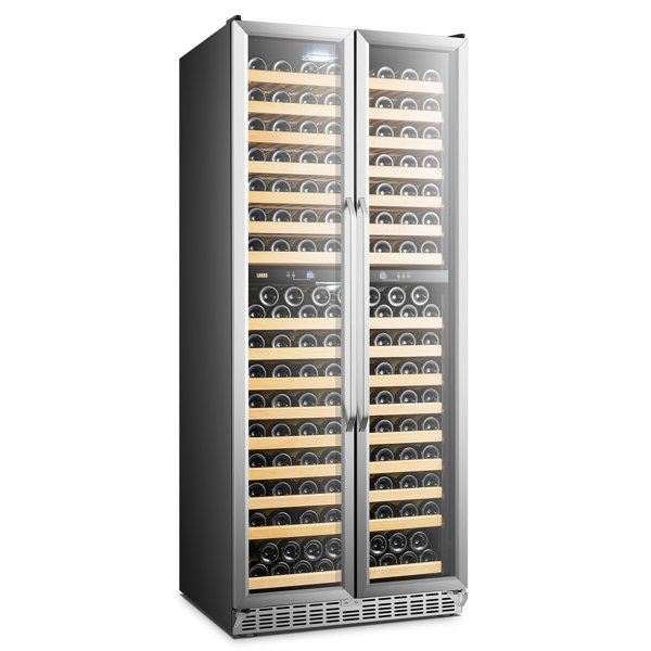 Lanbo 32.3'' 287 Bottle Dual Zone Wine Refrigerator & Reviews Wayfair